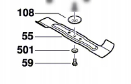 Náhradný nôž na kosačku – McCulloch M125-97TC M13538 M13577H