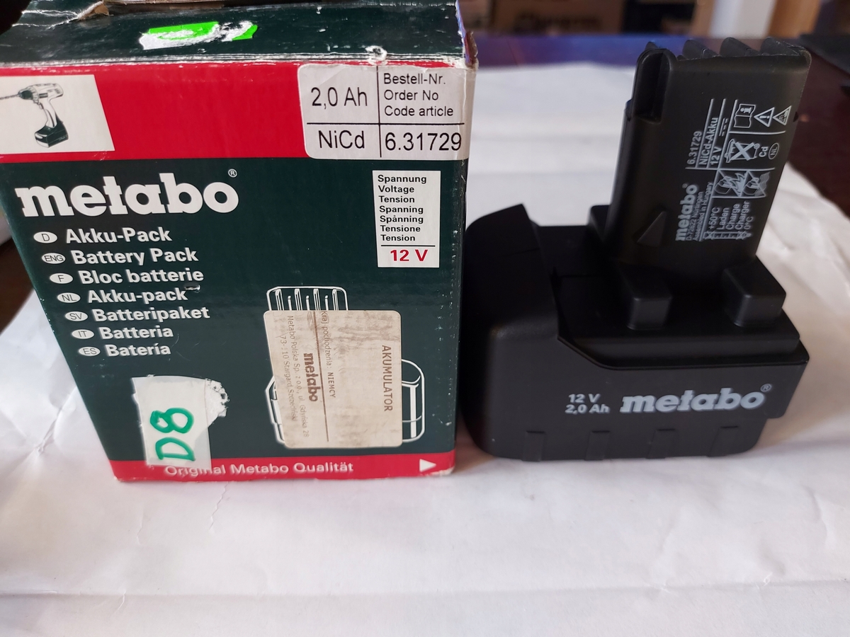 Náhradná batéria - Nová metabo batéria 12V 2.0AH NICD kód 6.31729