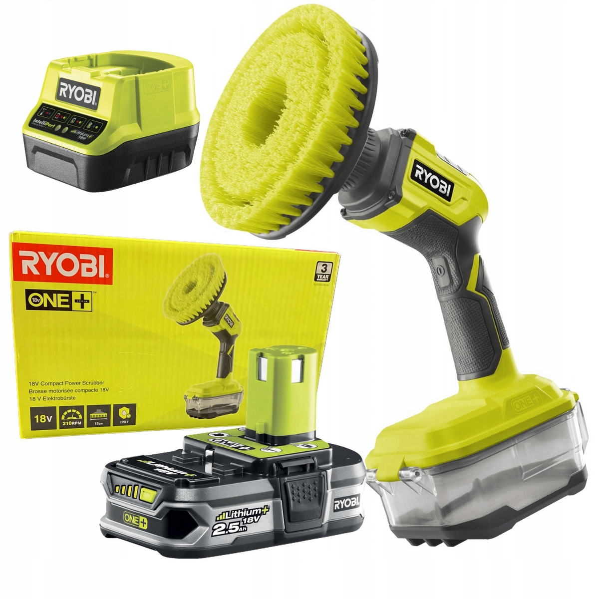 Ryobi elektrická akumulátorová kefa + sada elektrického náradia Ryobi RC18120-125 3 kusy