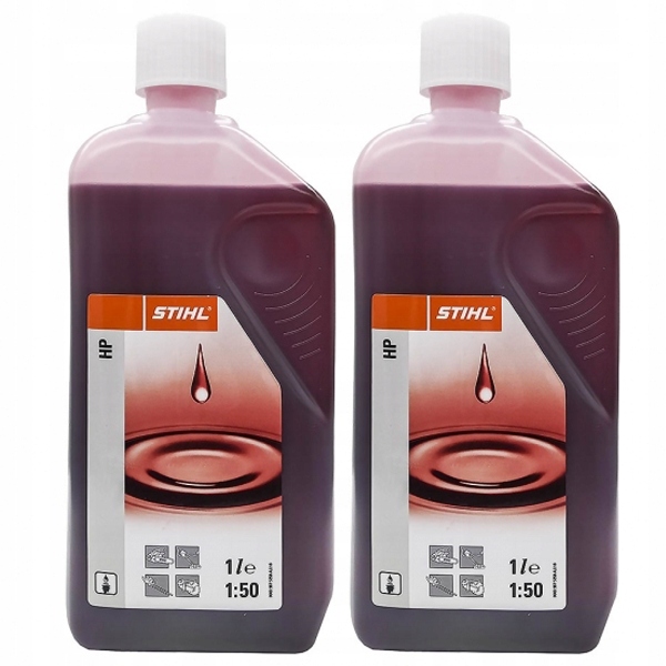Olej do kosačky - Stihl hp olej 2 málo pre voľnú zmes červená