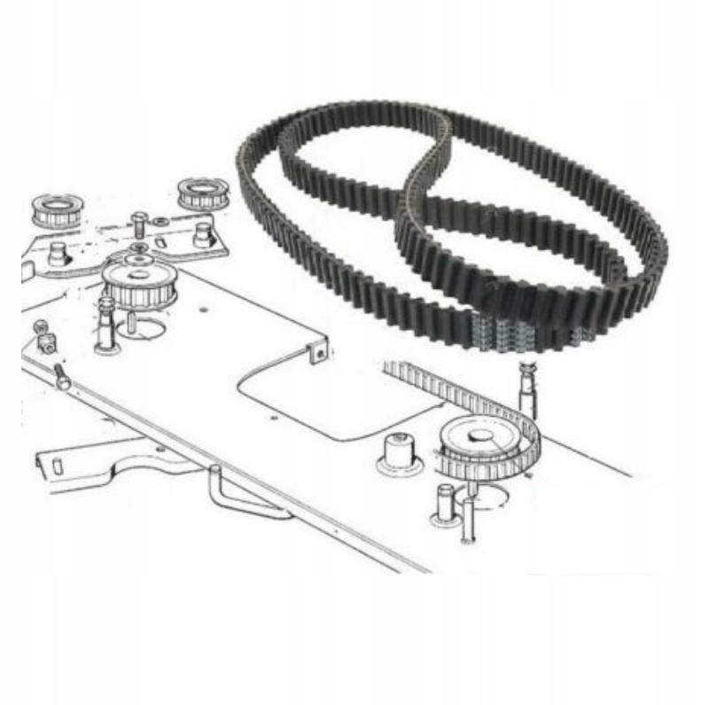Klinový remeň kosačky - Optibelt B39 17x1000 VB171000 Optibelt V -Belt