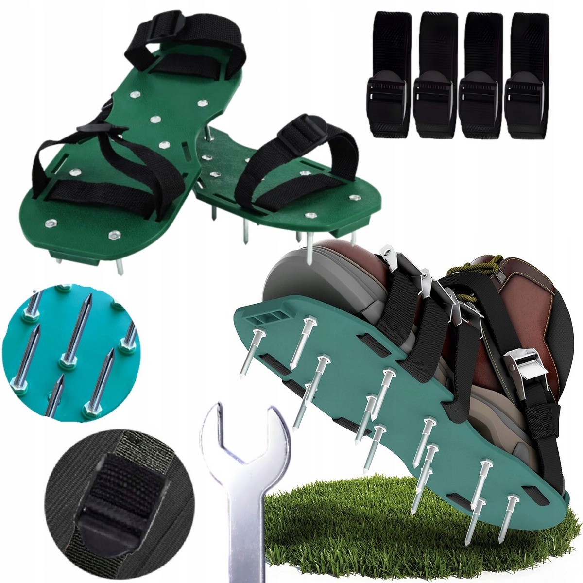 ZÁHRADNÝ PREVZDUŠŇOVAČ SANDALMOVÉ NÁHRY NA OBUV S OSTRÝMI NA TRÁVNIKU