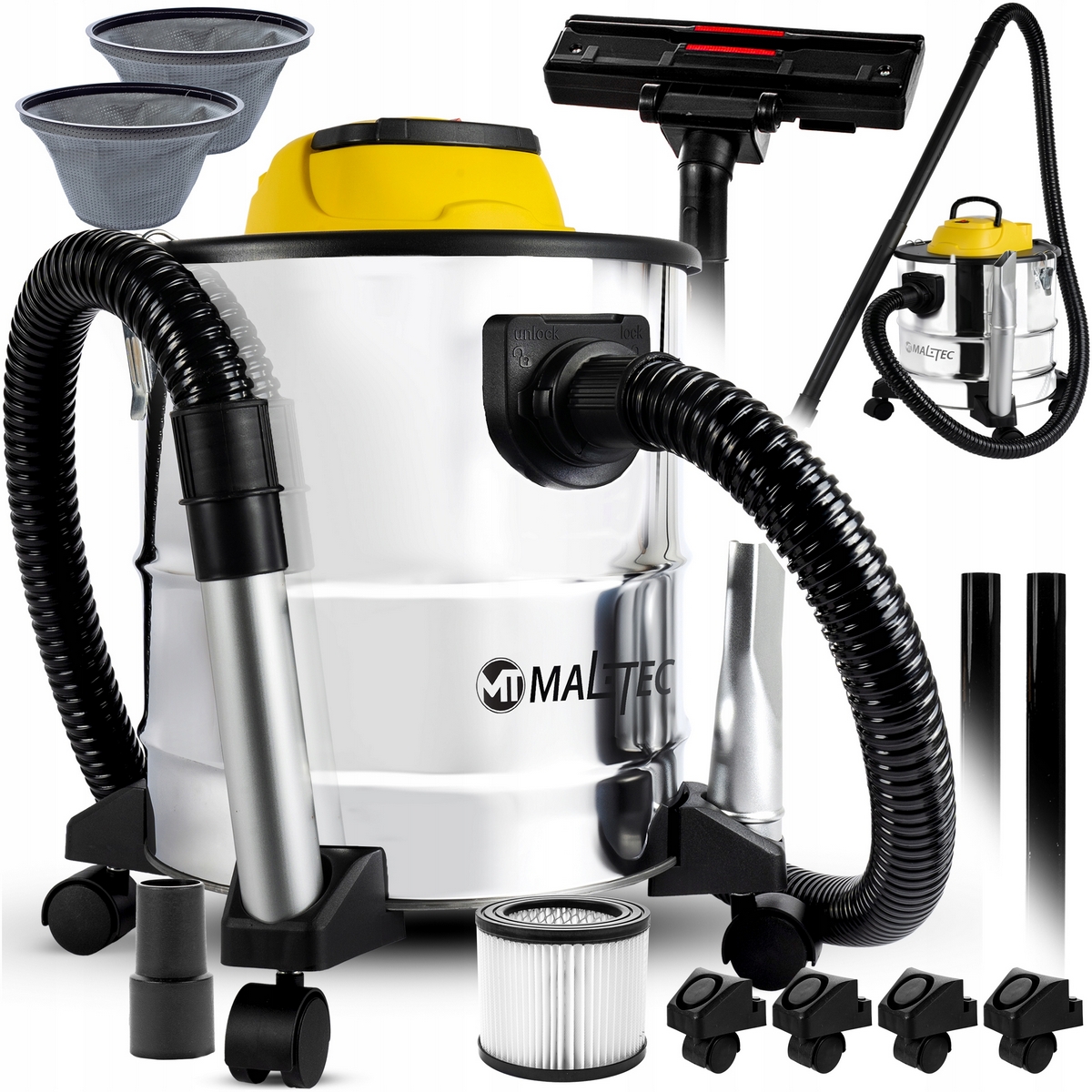Maltec ML2500-ASH 2000 W priemyselný vysávač