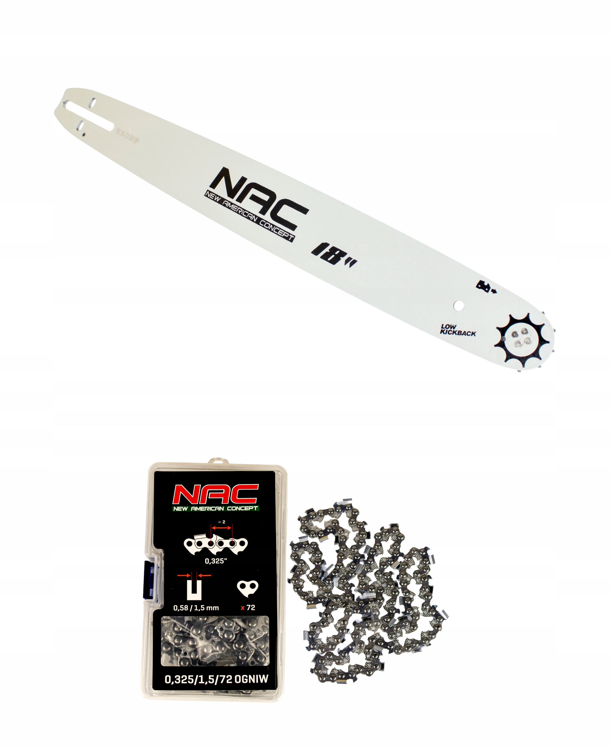 Sprievodca Piła 18 "NAC + reťaz originál
