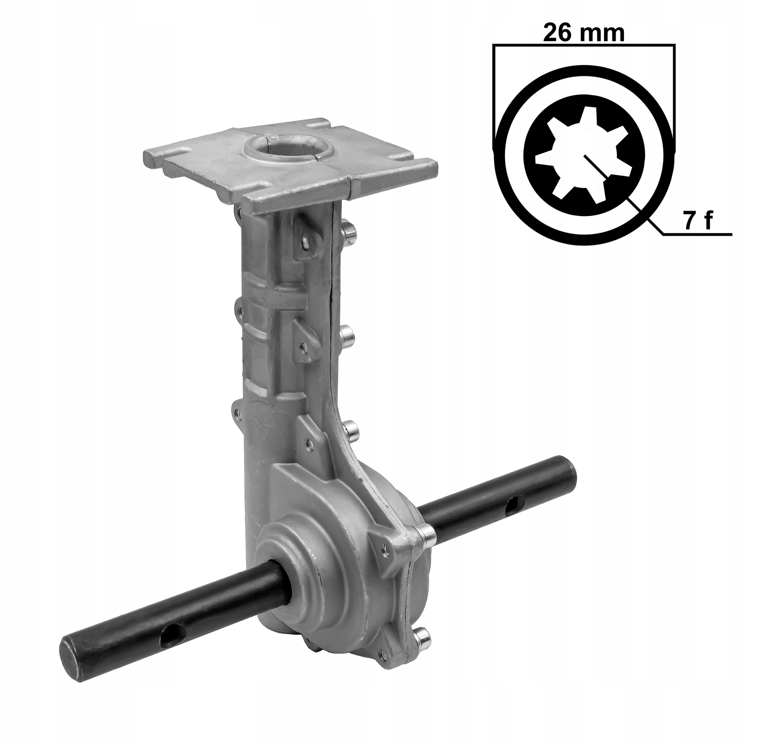 PREVODOVKA VYVOJOVAČA SPAĽOVANIA 26 mm 7 fréz