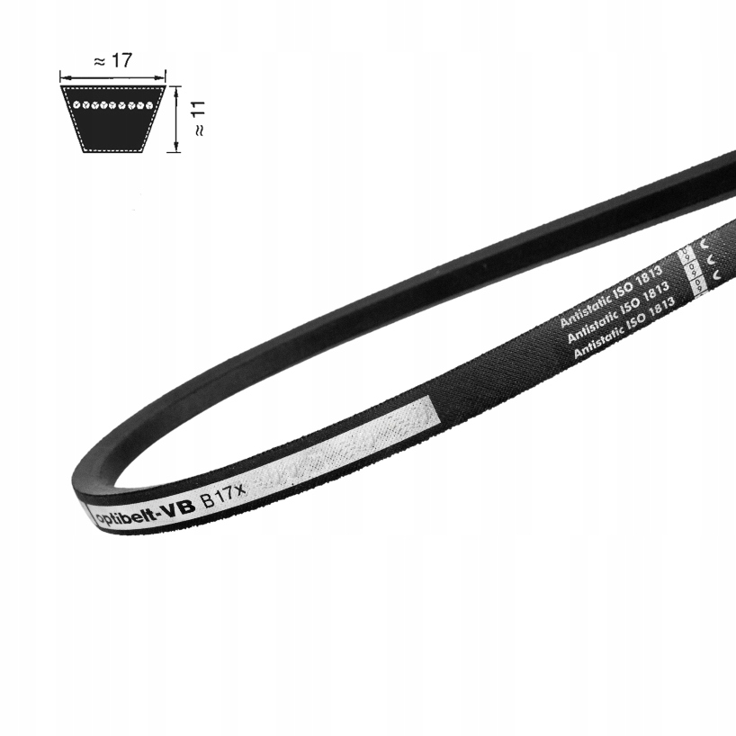 Remeň klinový remeň B/17 4394 Li=4434Lp V OPTIBELT 17x4434
