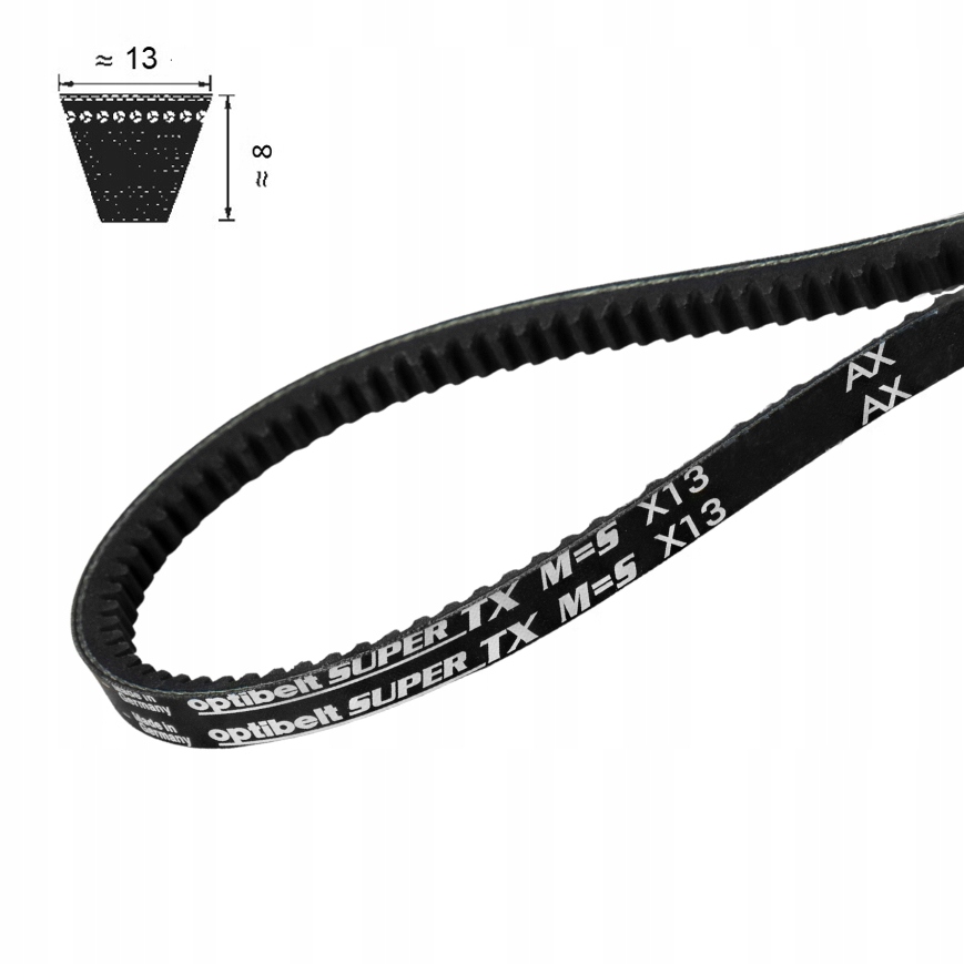 Ozubený klinový remeň AX 1605 Lp OPTIBELT 13x1605 (AX62)