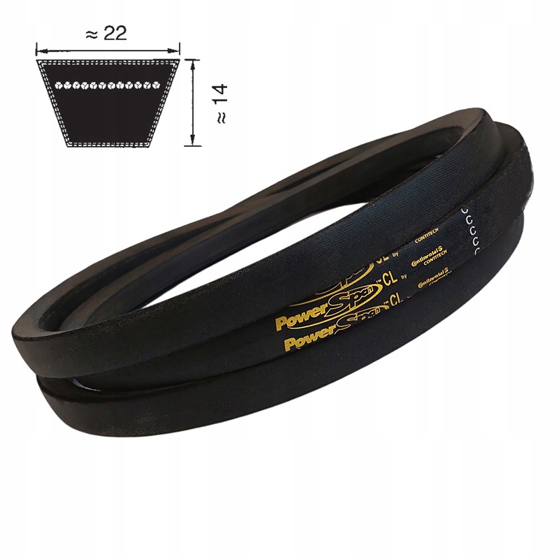 Klinový remeň C/22 4445 Li=4504Lp Rozpätie výkonu CONTINENTAL 17x4504