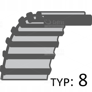 Klinový remeň kosačky - Castel Garden Strip TC102 CEDUS 20DS8M NONE Drive