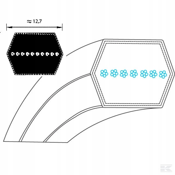Klinový remeň kosačky - V -belt 520 BRV alkohol 548166
