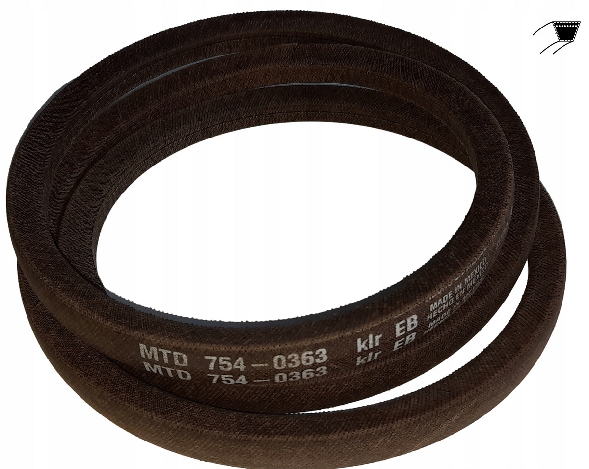Klinový remeň kosačky - Nôž remienok 168cm 754-0363 Mtd Cast Columbia White