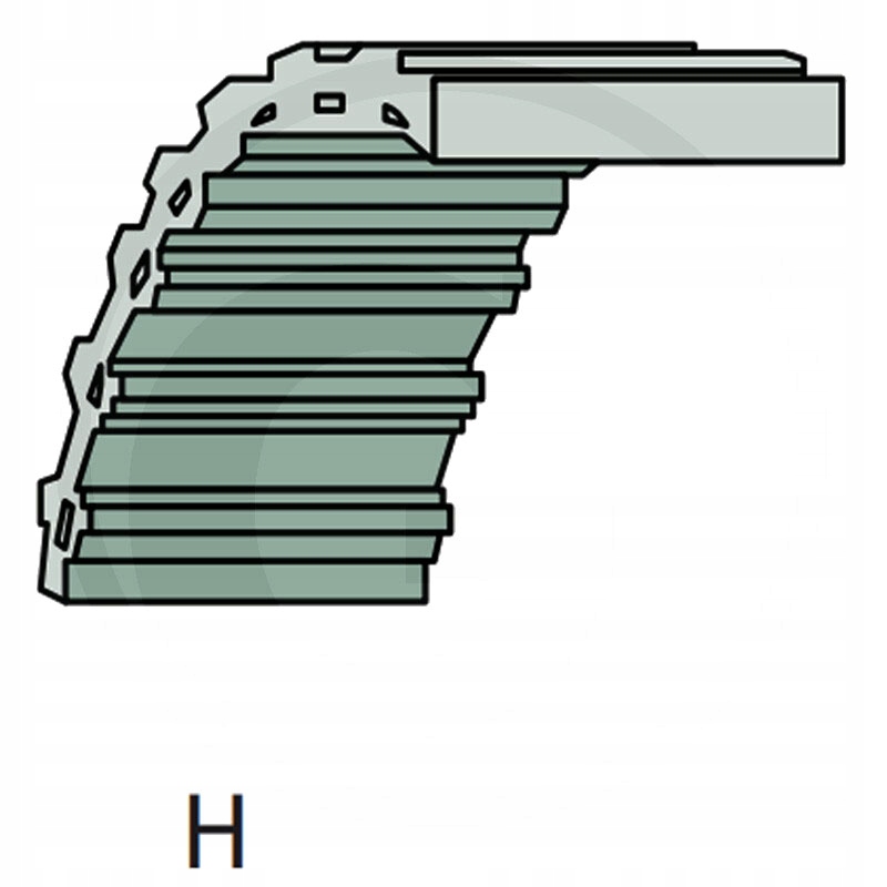 Klinový remeň kosačky - Dvojitý typ H typ H Type H, 1800-ds8m-20 18 18