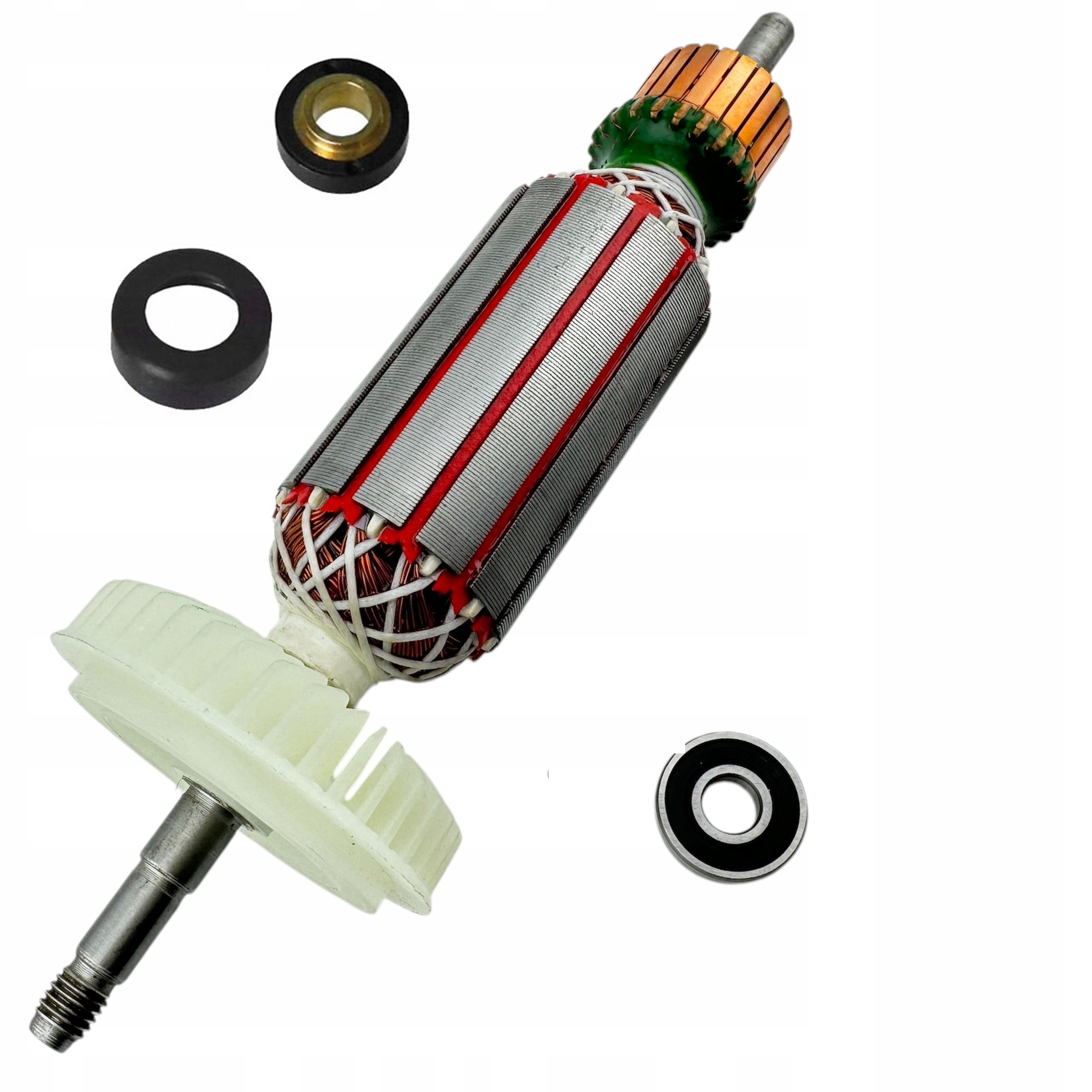 ROTOR BOSCH GWS15-125 GWS17-125 CIT CIP INOX ložisko magnetický tlmič nárazov