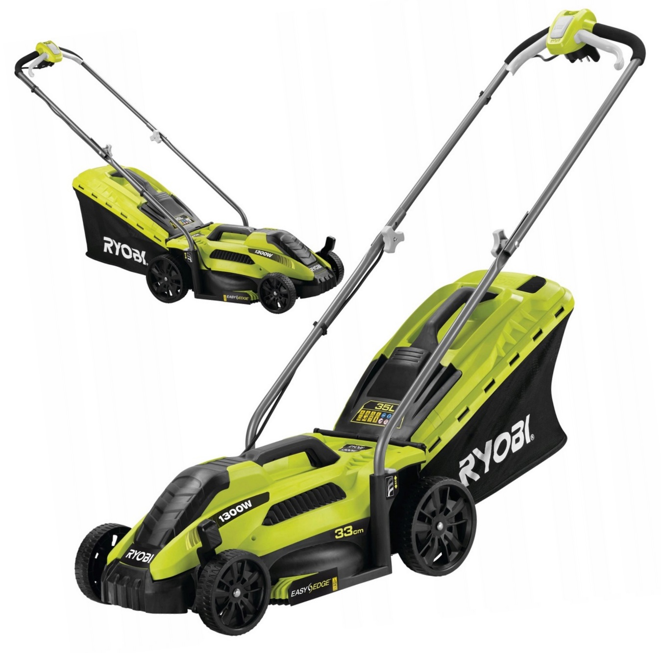 Ryobi 1300 W elektrická kosačka na trávu 35 l