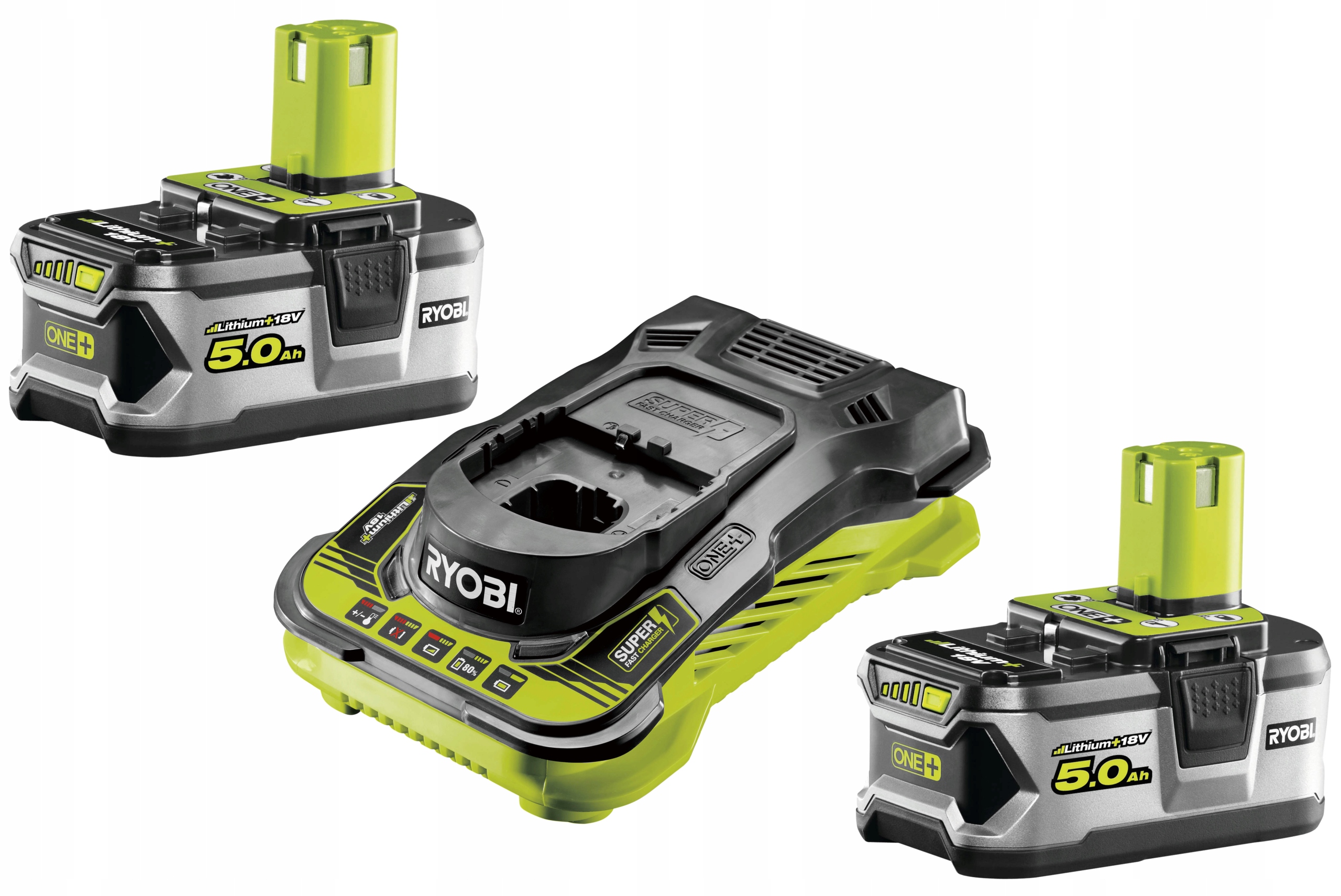 Náhradná batéria - Ryobi RC18150-250 Batéria 2x5AH 18V nabíjačky