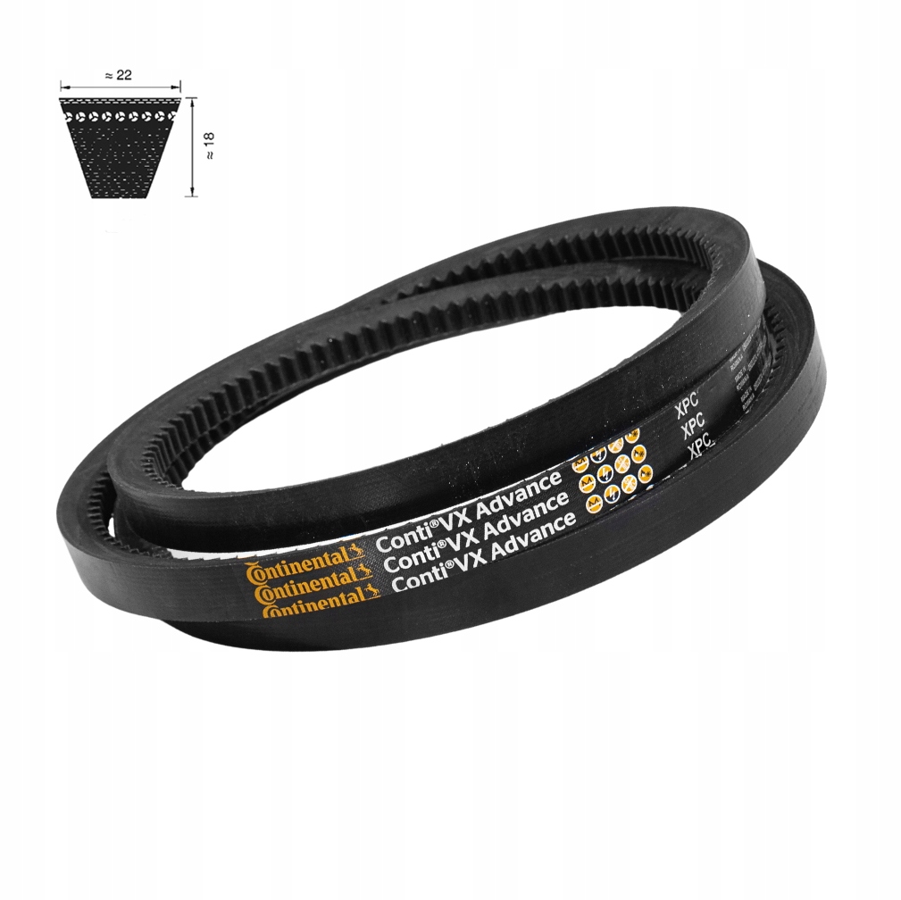 Ozubený klinový remeň XPC 2650 Lp ADVANCE CONTINENTAL 22x2650