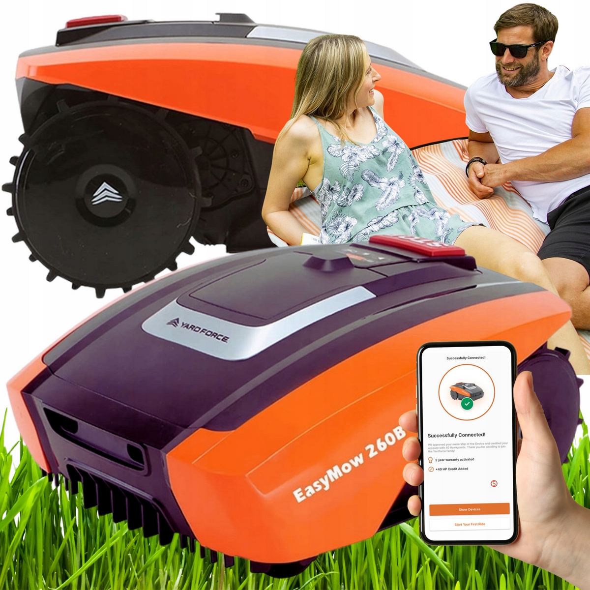 Robotická kosačka Yard Force EasyMow, šírka kosenia 16 cm