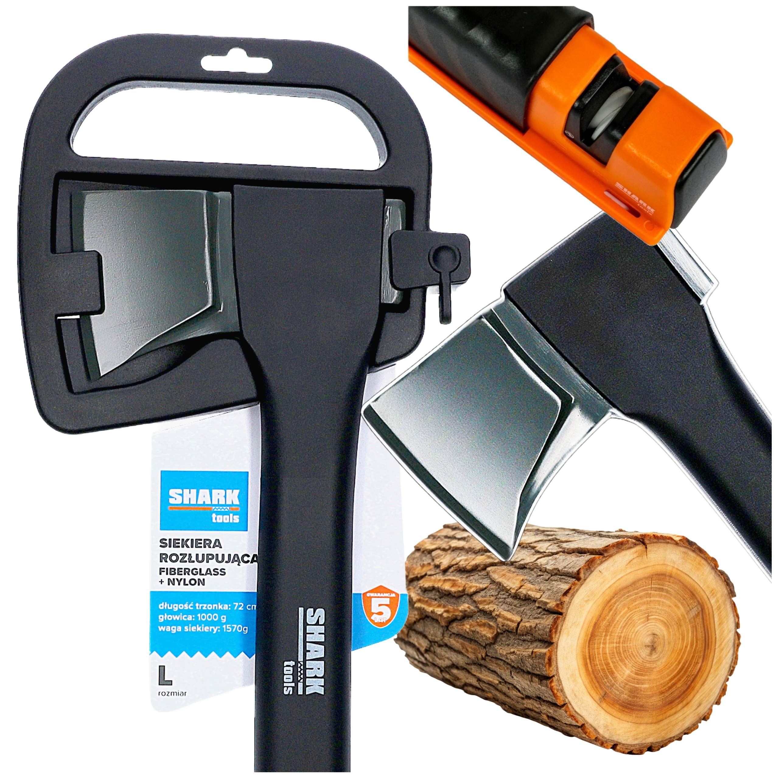 Štiepacia sekera Shark Tools L 72 cm 1570 g + brúska