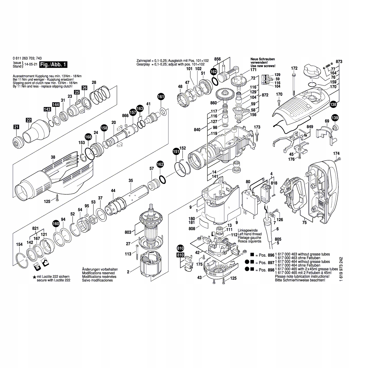 Karborátor - Bown Hammer Clutch Bosch GBH7-46de 703