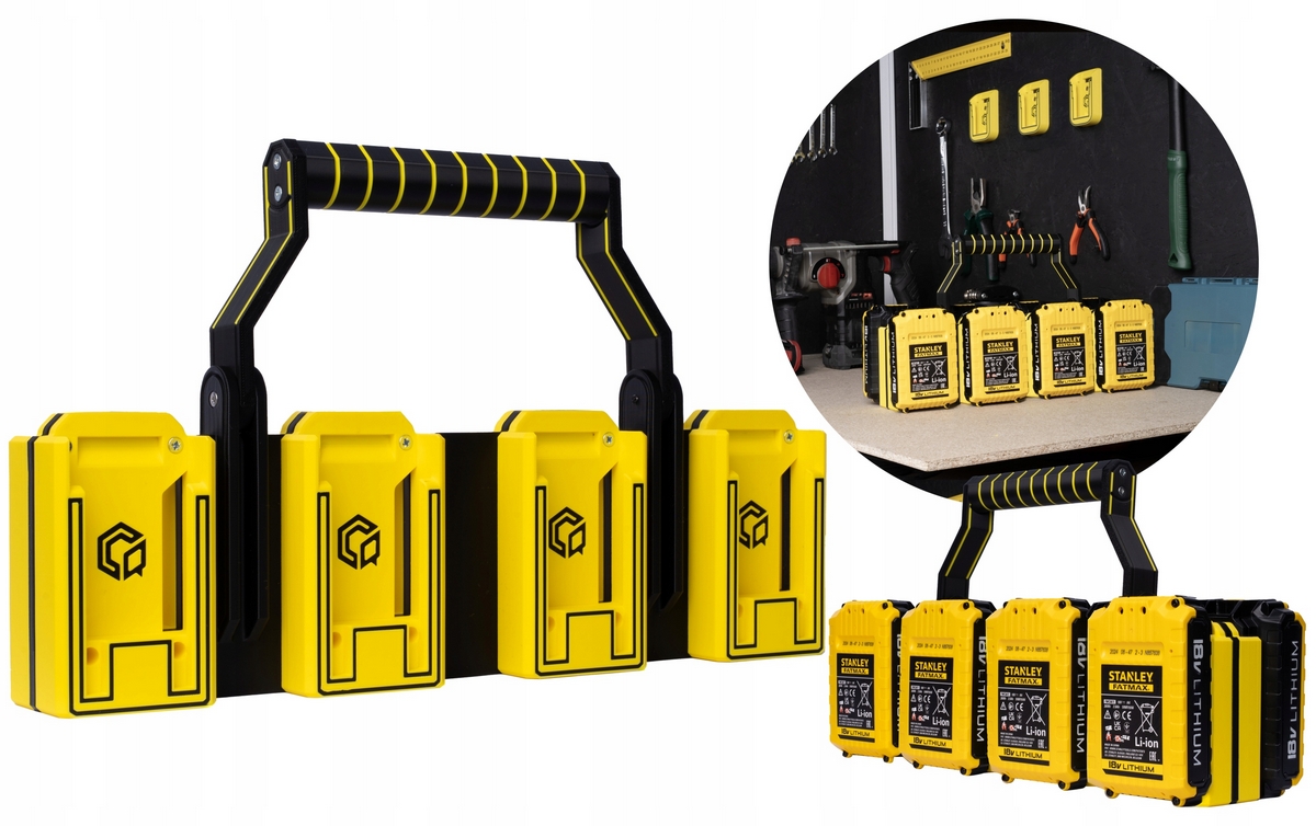 Držiak prepravného koša na 8 batérií Dewalt