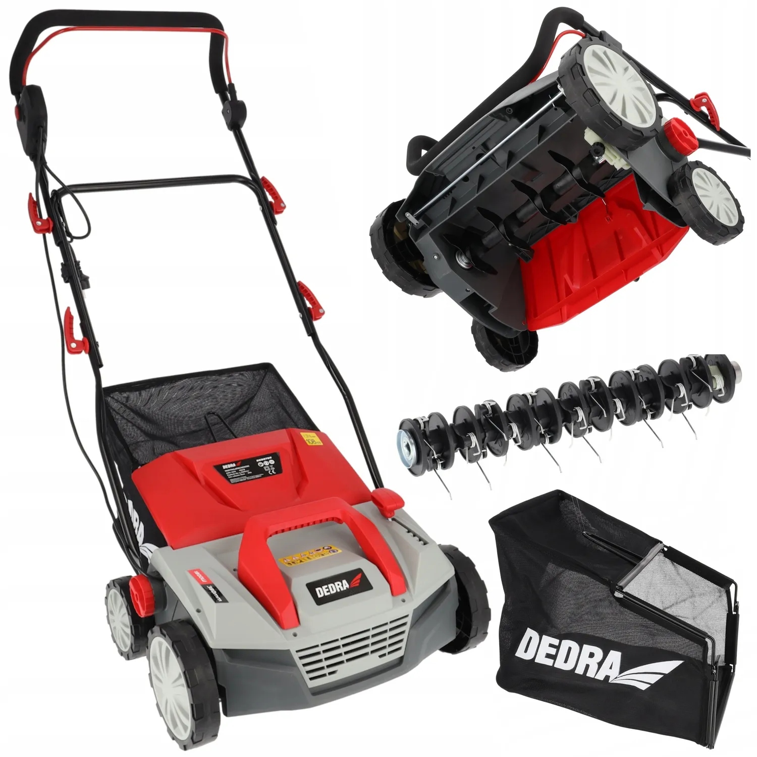 Elektrický vertikutátor Dedra 38 cm 1800 W 2 valce