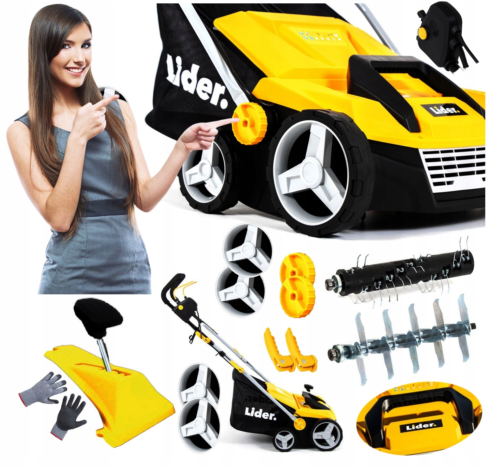 Prevzdušňovač, vertikutátor Lider 38 cm 1800 W