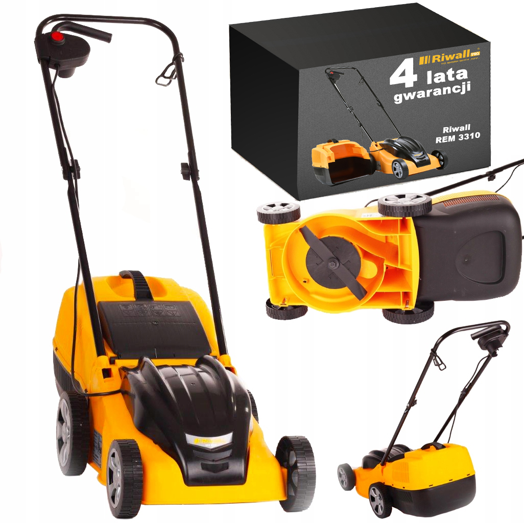 Riwall 2000 W elektrická kosačka na trávu 28 l