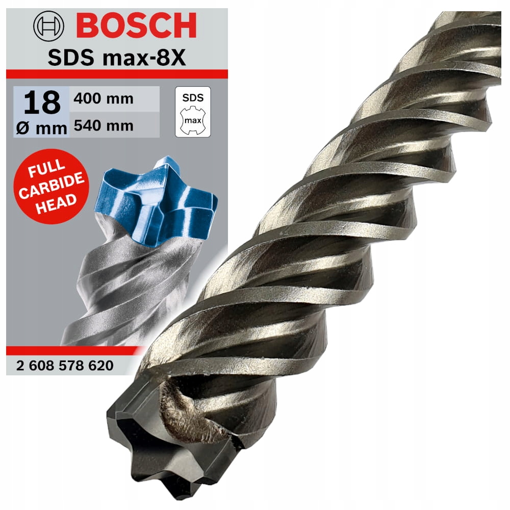Bosch SDS max-8X vrták 18/540/400 na silikáty