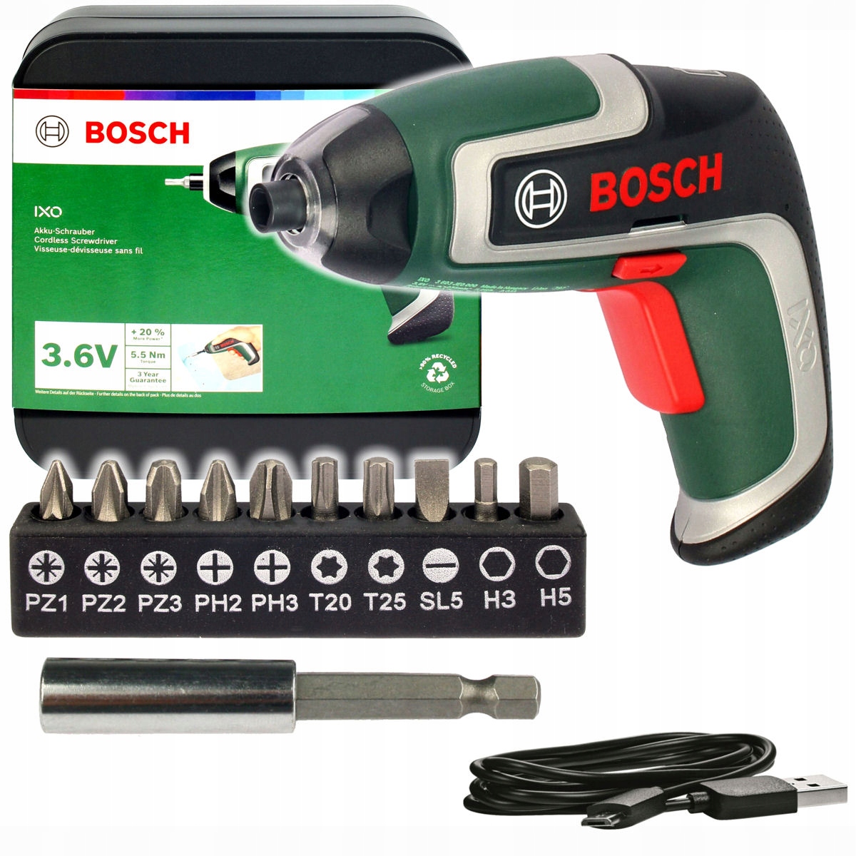 Skrutkovač Bosch, napájaný z batérie 3,6 V 06039E0021