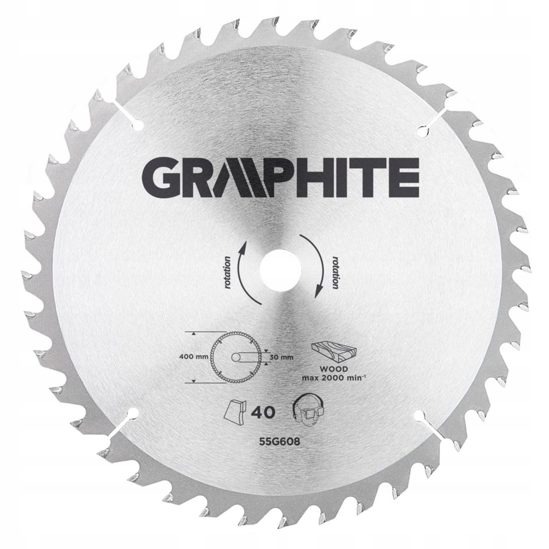Graphite 55H608 kotúč na rezanie dreva 400x30 mm 40 zubov