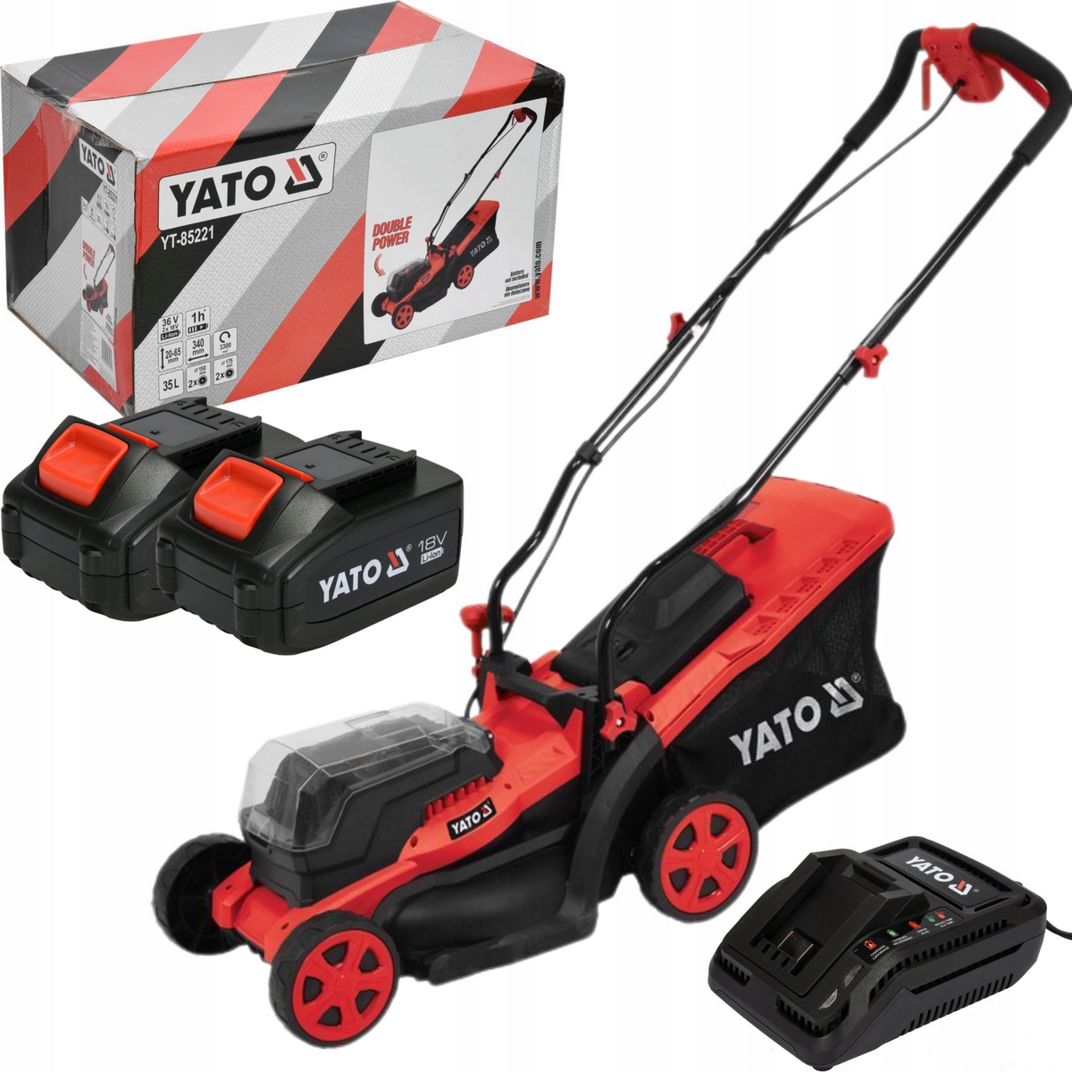 Akumulátorová kosačka Yato 34 cm