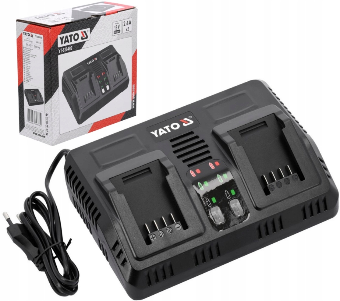 DVOJITÁ NABÍJAČKA YATO 18V 2,2A YT-828499
