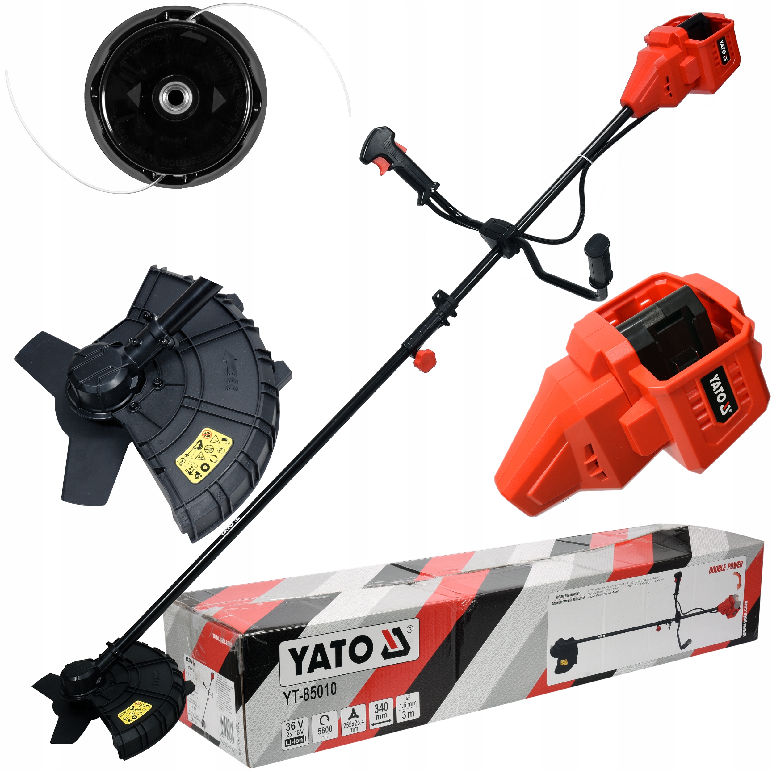 Akumulátorový krovinorez Yato 100 W 34 cm