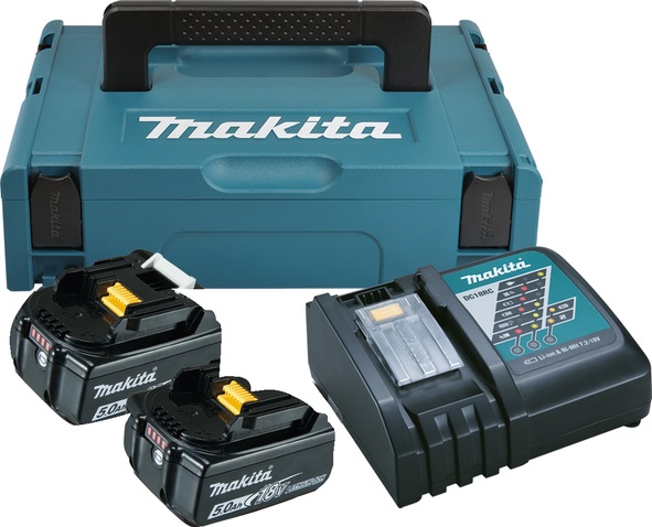Náhradná batéria - 2x BL1850 5,0 AH +Charger 197624-2 Makita