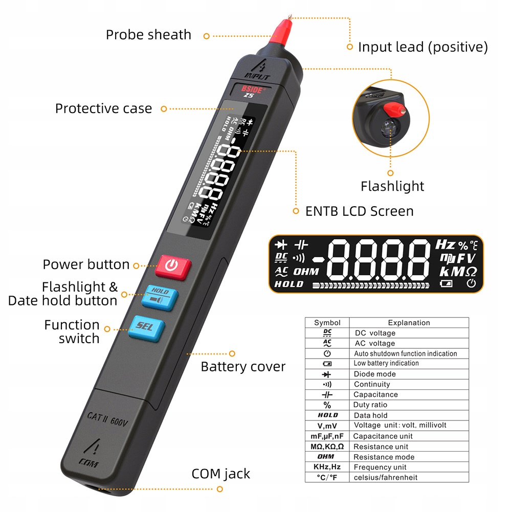 pre inteligentný perový multimeter značky BSIDE pr
