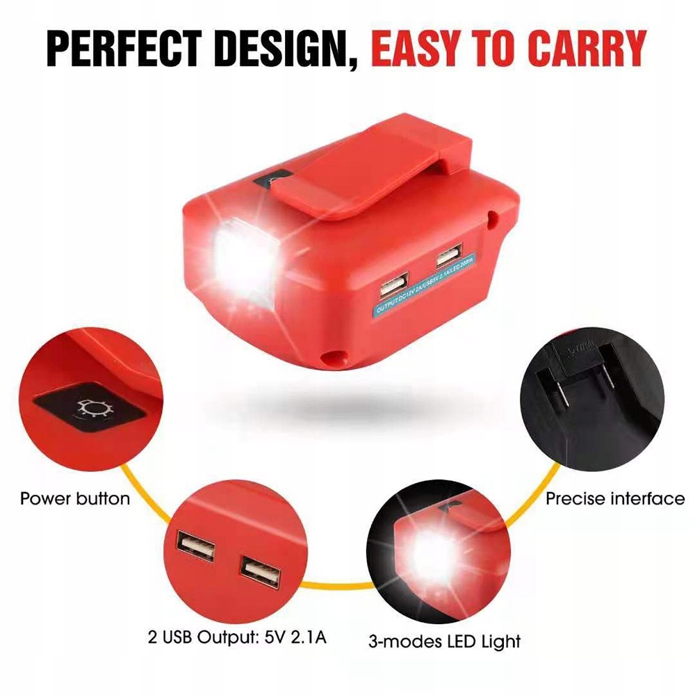Pre Dalt/Milwaukee + LED nabíjačky 140 Lumens Saint